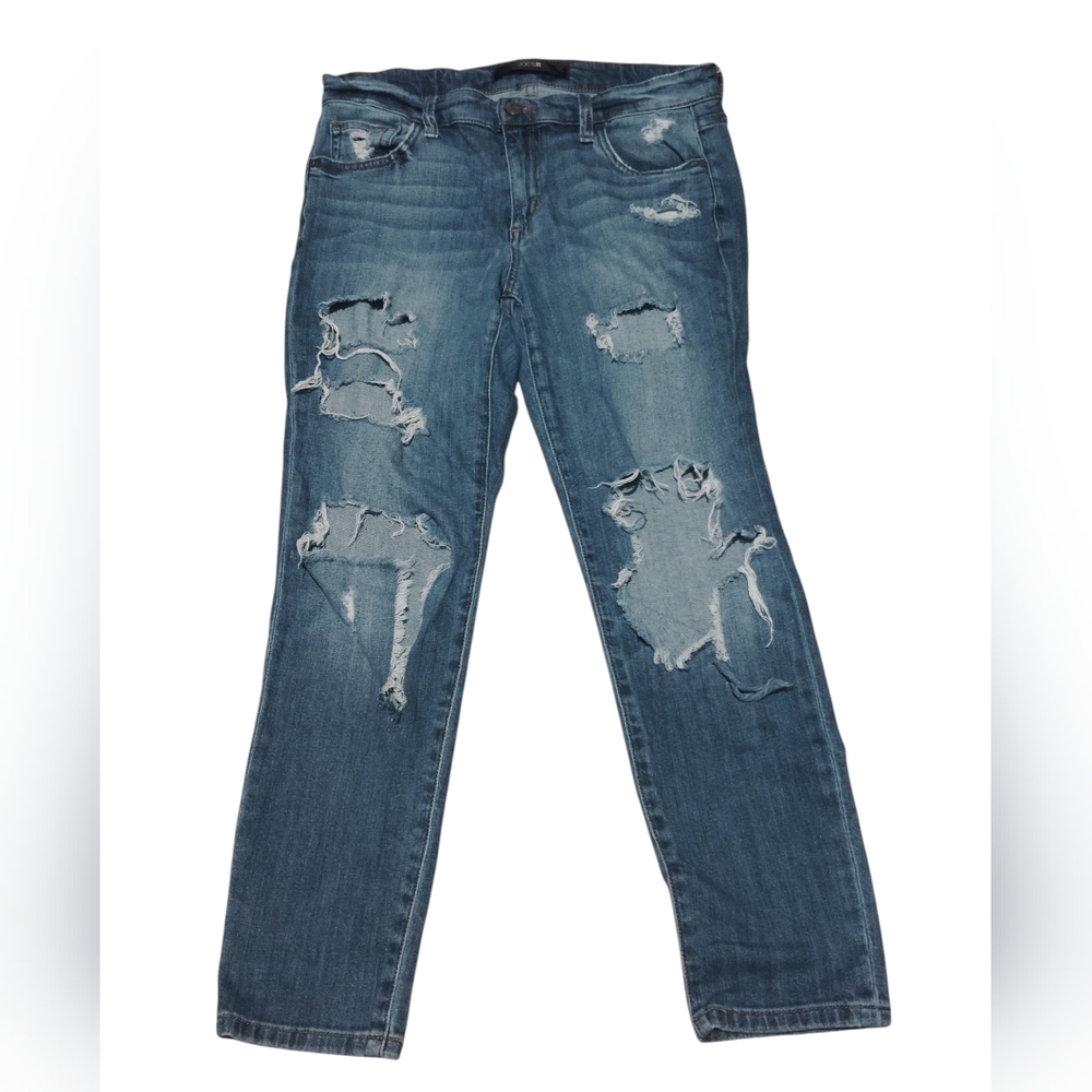 Joe's Jeans Slim Crop Ripped Blue Size 27 Womens